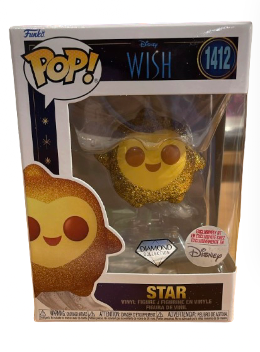 Funko POP! Disney Exclusive Diamond Collection Wish Star Figure New With Box