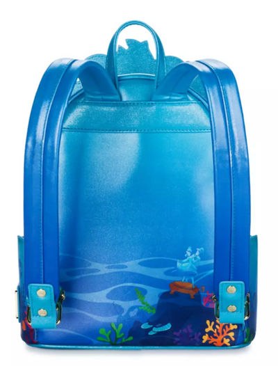 Disney Parks Little Mermaid 35th Glow-in-the-Dark Loungefly Mini Backpack New