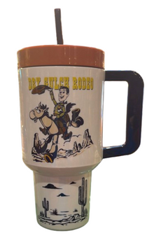 Disney Parks Toy Story Woody's Roundup Tumbler W Straw New with Tag