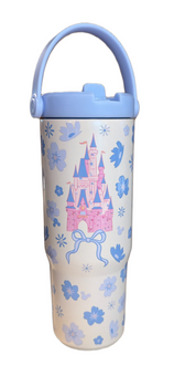 Disney Parks Walt Disney World Flowery Castle Water Bottle New with Tag