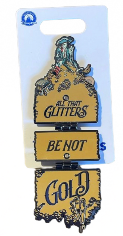 Disney Parks All the Glitters Be Not Gold Pirates of Caribbean Pin New With Card