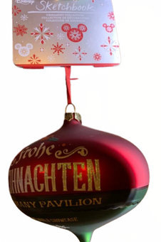 Disney Parks Epcot Germany Mickey Drop Glass Christmas Ornament New With Tag