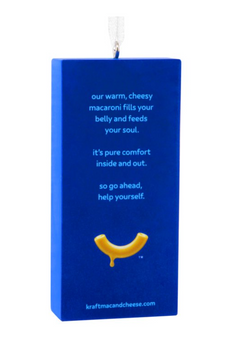 Hallmark Kraft Mac and Cheese Box Christmas Ornament New With Box