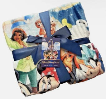 Disney Parks Walt Disney World Storybook 50x60” Throw Blanket New with Tag