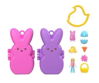 Polly Pocket PEEPS Dolls & 2 Playset Accessories Compact Travel Toy New with Tag