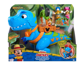 Disney Junior Mickey Minnie Donald Roarin Safari Dino Toy Set New with Box