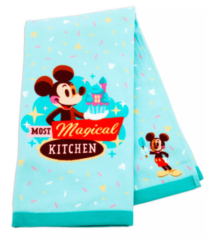 Disney Parks Mickey Mouse Kitchen Towel – Mousewares – Teal New With Tag