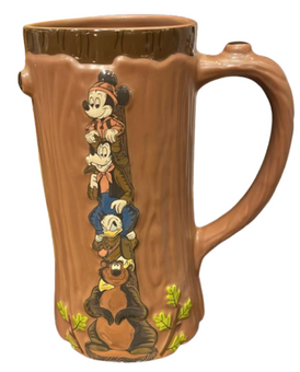 Disney Parks Wilderness Lodge Mickey Goofy Donald Totem Coffee Mug New With Tag