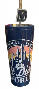Disney Parks WDW Most Magical Place on Earth Tumbler with Straw New with Tag