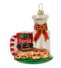 Robert Stanley Santa Milk and Cookies Glass Christmas Ornament New with Tag