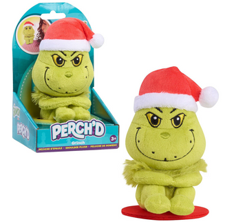 Just Play Perch'd The Grinch Shoulder Plush Toy New With Tag