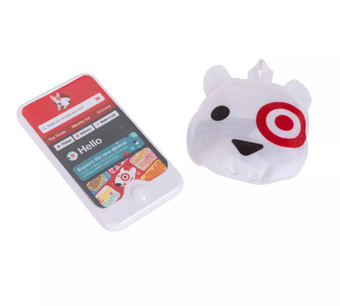 Target Red Toy Shopping Basket with Bullseye Dog Foldable Bag New with Tag