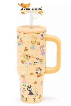 Disney Parks Cats and Dogs Halloween Stainless Steel Travel Tumbler New With Tag