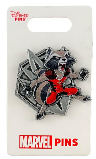 Disney Parks Marvel Rocket Racoon Guardians Galaxy Profile Pin New with Card