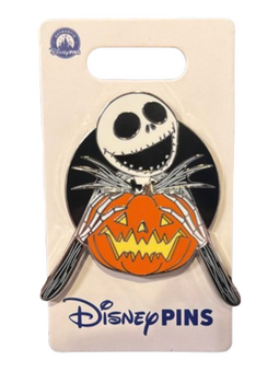 Disney Parks Jack Skellington Pin Pumpkin King Jack-o'-Lantern New With Card