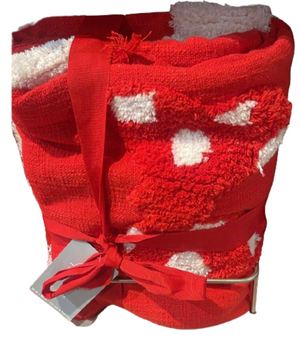 Disney Parks Minnie Mouse Red White Polka Dot Throw Blanket New With Tag