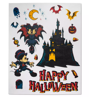 Disney Parks Happy Halloween 2023 Mickey and Friends Halloween Window Clings New