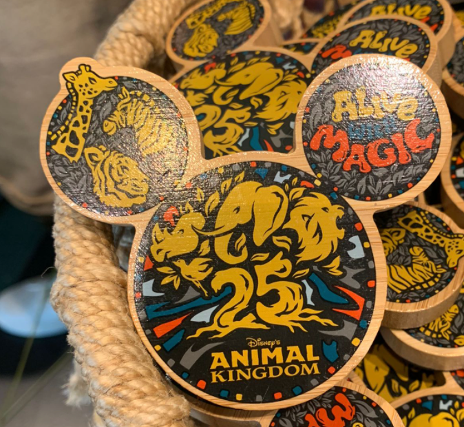 Disney Parks 25th Animal Kingdom Tree of Life Wooden Magnet New with Tag