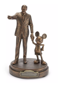 Disney Parks Walt Disney and Mickey Mouse Partners Figure Figurine Bronze Statue