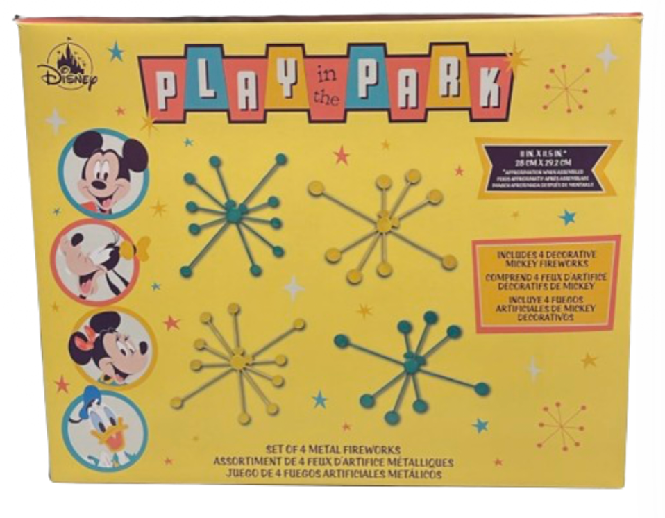 Disney Parks ‘Play in the Park’ Mickey Mouse Metal Fireworks Set New with Box