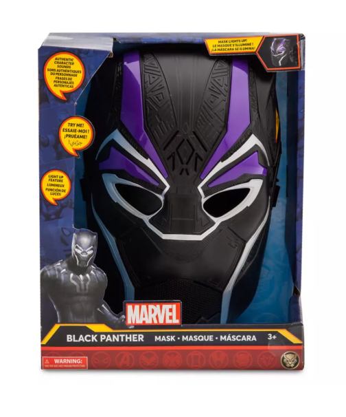 Disney Parks Marvel Black Panther Light-Up Mask with Sound Kids Toy New with Tag