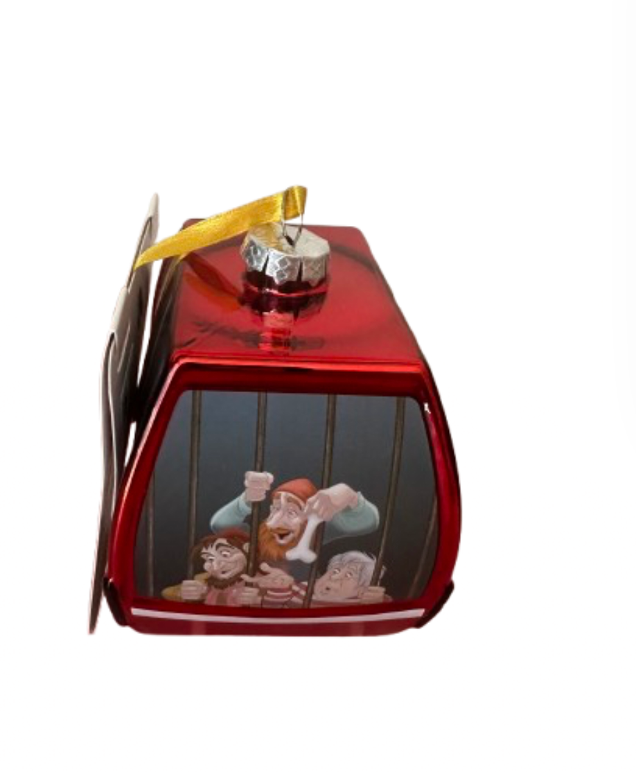 Disney Parks Skyliner Pirates of the Caribbean Glass Christmas Ornament New