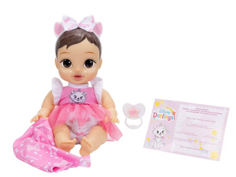 Disney Darlings Snuggly Stars Doll Marie Brunette Hair Brown Eyes Toy New W Box