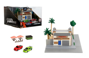 Fast & Furious Nanoscene Toretto Market & Cafe Vehicle Playset Toy New with Tag