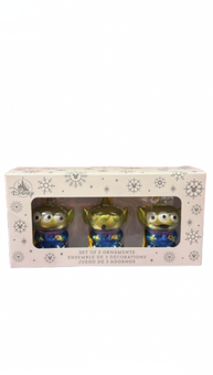 Disney Parks Toy Story Little Green Alien Christmas Ornament Set of New with Box