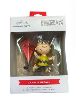 Hallmark Peanuts 75th Charlie Brown With Kite Christmas Ornament New With Box