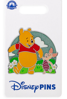 Disney Parks Winnie the Pooh & Piglet Holding Hands Pin New with Card