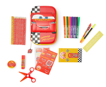 Disney Parks Pixar Cars Lightning McQueen Zip-Up Stationery Kit New With Tag