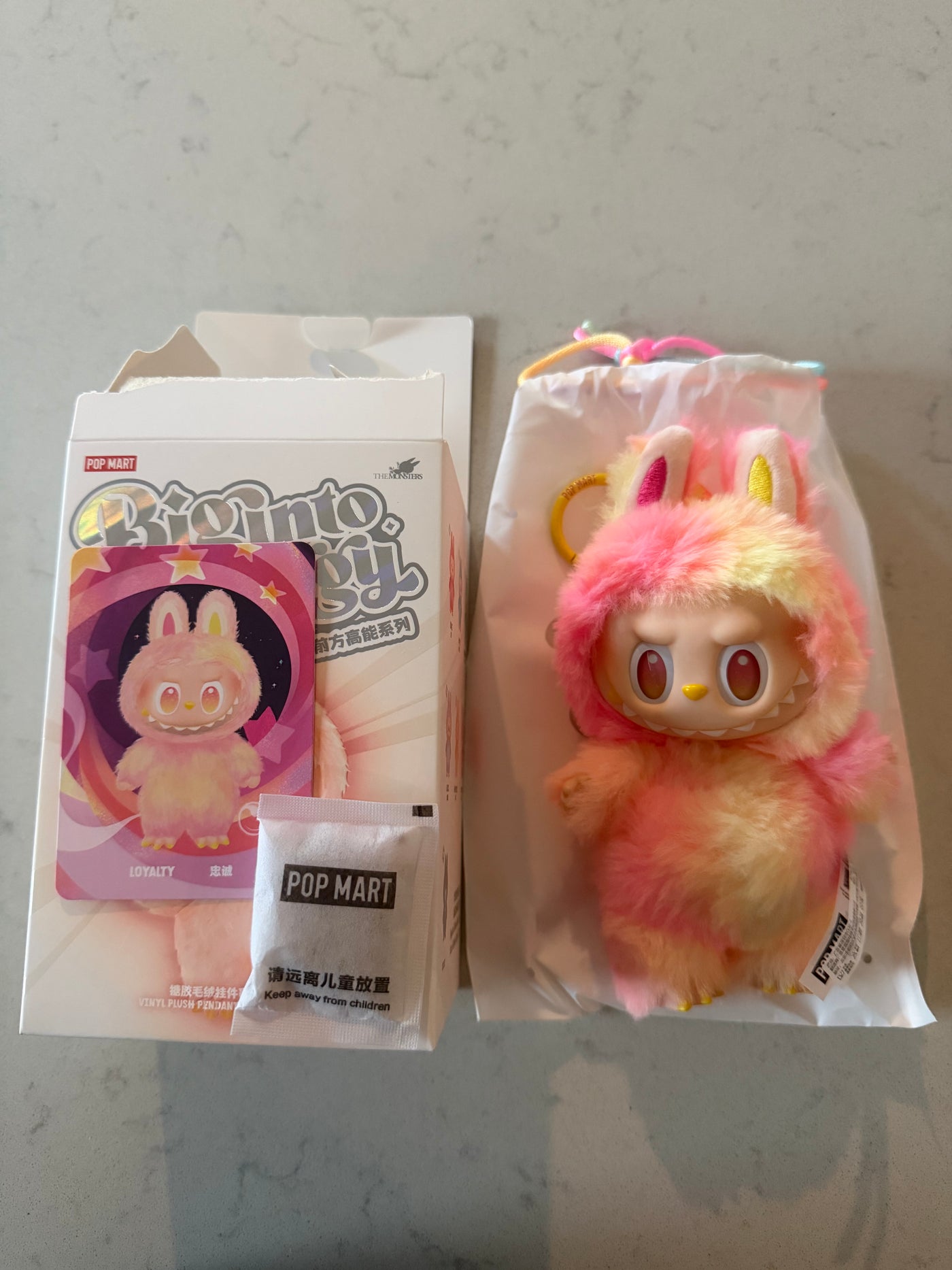 Pop Mart Labubu The Monsters Big to Energy Loyality Vinyl Face Plush Keychain