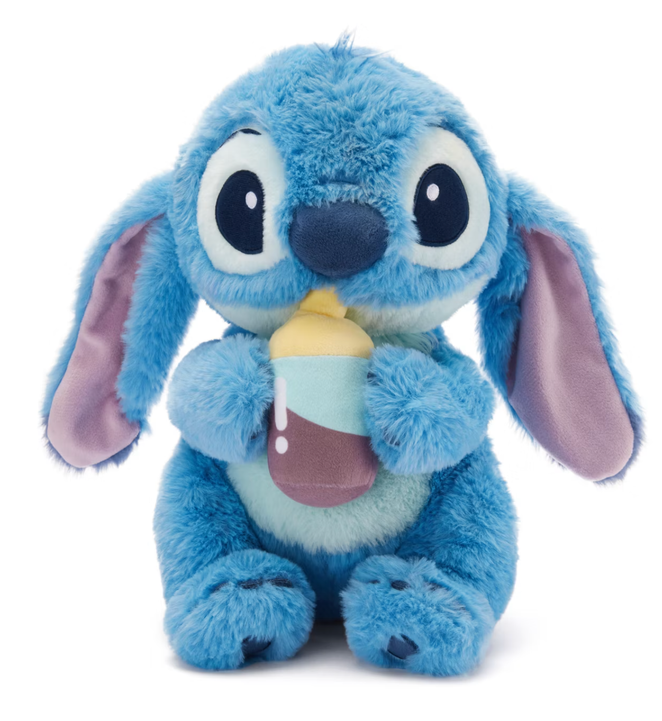 Disney Store Japan Stitch with Bottle Medium Soft Toy Lilo and Stitch New