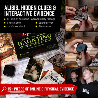 Hunt A Killer x Sam and Colby The Haunting at Wicker Ridge Board Game New