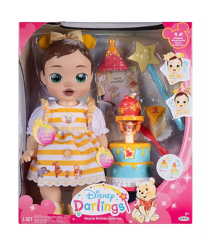 Disney Darlings Magical Birthday Surprises Winnie Pooh Doll Brunette Toy New