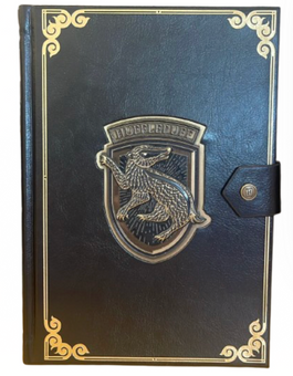 Universal Studios Harry Potter Black Hufflepuff Crest Journal New With Tag