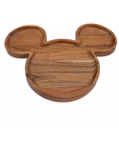 Disney Parks Homestead Collection Wood Mickey Icon Serving Tray New
