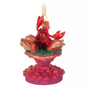 Disney The Little Mermaid Sebastian Singing Christmas Sketchbook Ornament New