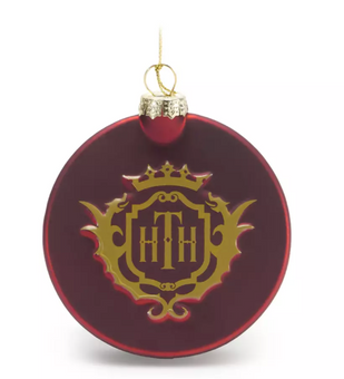 Disney Parks Hollywood Tower Hotel Bellhop Cap Glass Christmas Ornament New Tag