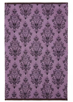 Disney Parks Kitchen Towel Haunted Mansion Wallpaper Purple New With Tag