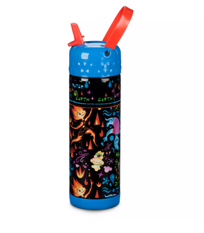 Disney Pixar 2023 Elemental Stainless Steel Water Bottle with Built-In Straw New