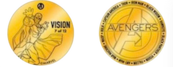 Disney's Spring World of Disney Avengers Vision Collectible Coin Medallion New