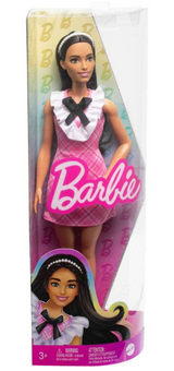 Barbie Fashionistas Doll #209 with Black Hair and a Plaid Dress New with Box