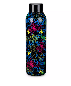 Disney Parks Neon Screen Art Stitch Stainless Steel Water Bottle New