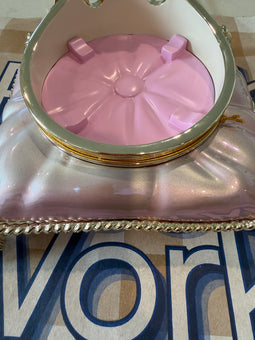 Bath and Body Works Disney Princess Aurora Crown Pedestal 3-Wick Candle Holder N