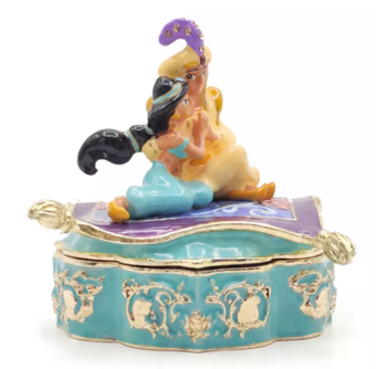 Disney Parks Aladdin and Jasmine Trinket Box by Arribas New with Box