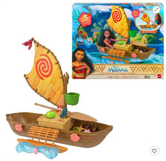 Disney Moana Floating Ocean Voyager Canoe Playset Accessories Toy New With Tag