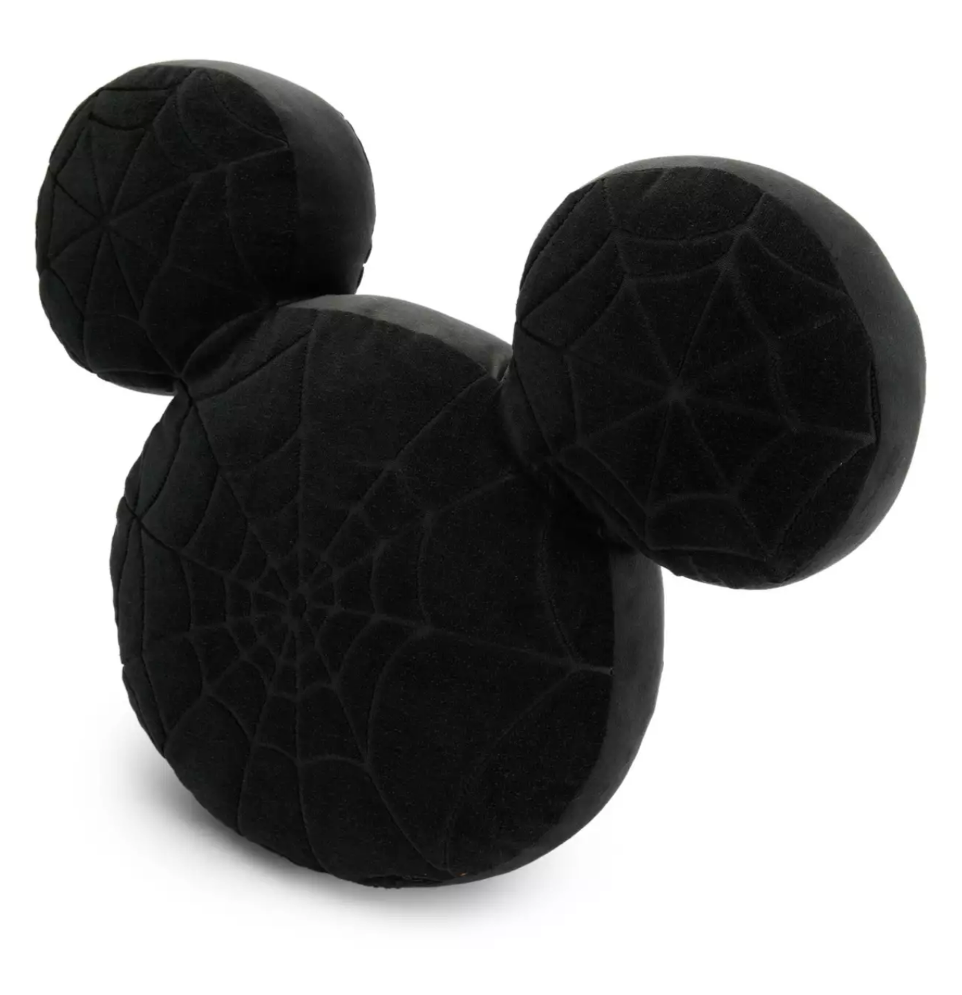 Disney Parks Halloween Mickey Pumpkin Black Web Spider Throw Pillow Plush New
