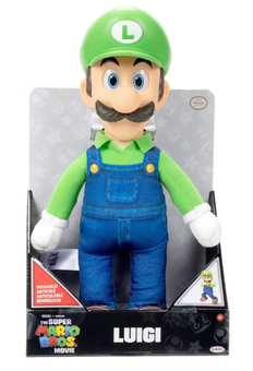 Nintendo The Super Mario Bros. Movie Luigi Poseable Plush Toy New With Tag